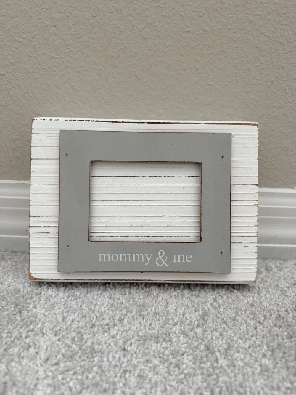 Mud Pie mommy & me White and Gray Photo Frame